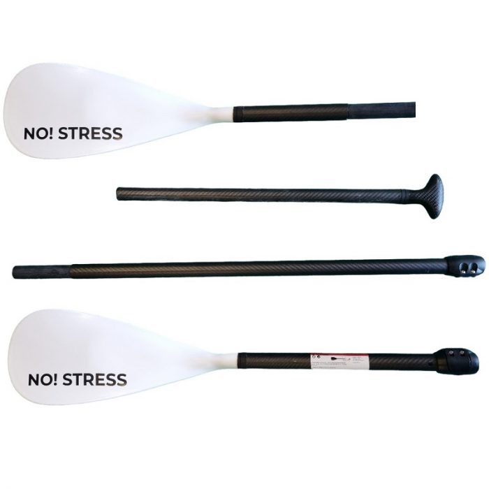 No Stress Carbon Hybrid SUP und Kajakpaddel | 2-in-1 | 4-teilig – Bild 2