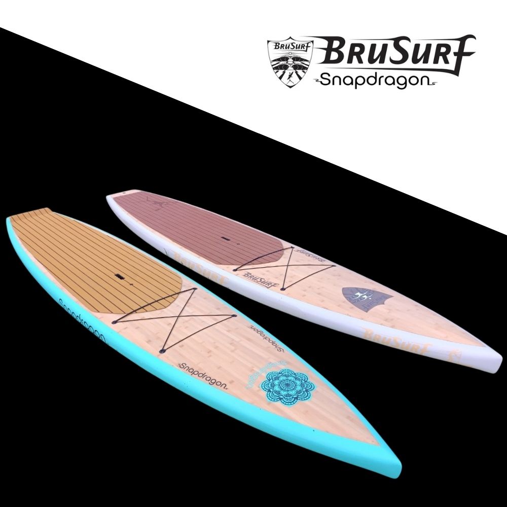3 BruSurf Snapdragon 12.6 x 29 Bambus Hardboard SUP (380x74cm) – Bild 1