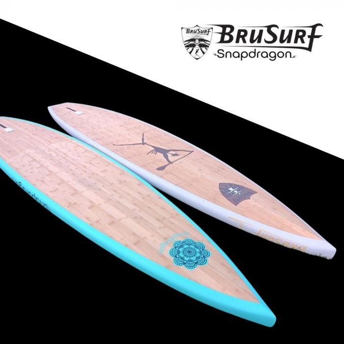 BruSurf Snapdragon 12.6 x 29 Bambus Hardboard SUP (380x74cm) – Bild 2
