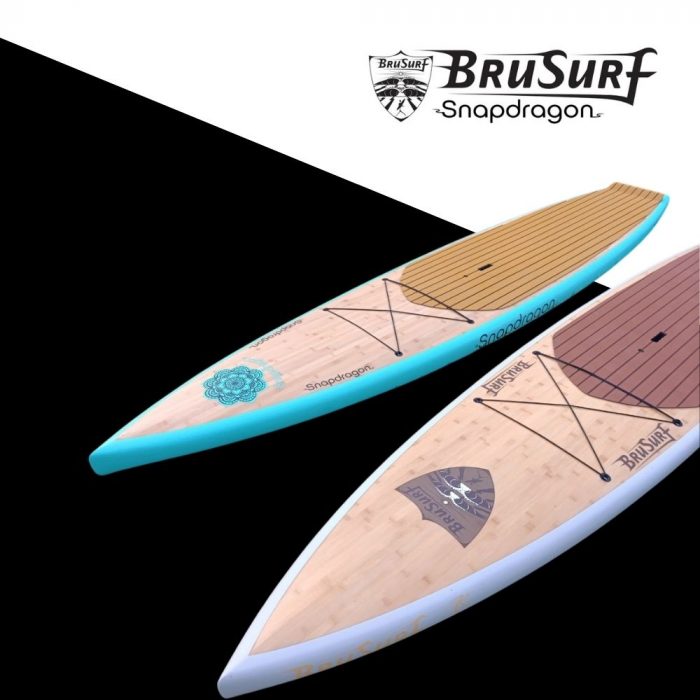 BruSurf Snapdragon 12.6 x 29 Bambus Hardboard SUP (380x74cm) – Bild 5