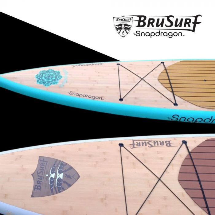 BruSurf Snapdragon 12.6 x 29 Bambus Hardboard SUP (380x74cm) – Bild 4
