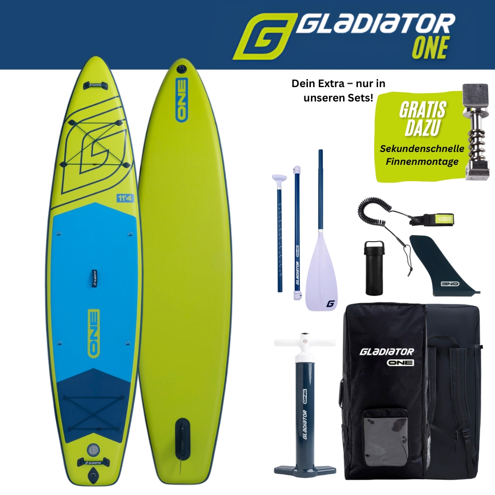GLADIATOR ONE 11.4 SUP Board '26 lemon Gladiator One 11.4 SUP (345x81x15cm) | Cruiser | lime | 2026 – Bild 1