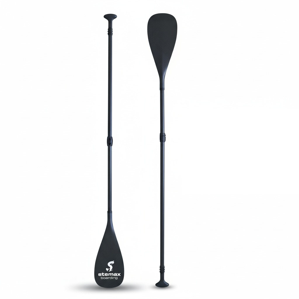 Stemax Vollcarbon Paddel 3 teilig Stemax Carbon Black Paddel – Leichtes 3-teiliges SUP Paddel – Bild 1
