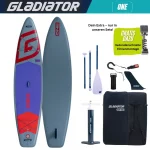 Gladiator One 11.4 Cruiser SUP Board Set 2026 (345x81x15cm) | grey