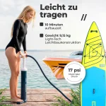 Gladiator One 11.4 Cruiser SUP Board Set 2026 (345x81x15cm) | lime – Bild 4