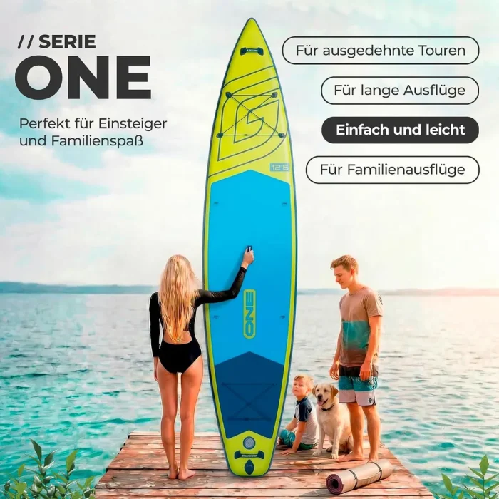 Gladiator One 11.4 Cruiser SUP Board Set 2026 (345x81x15cm) | lime – Bild 2