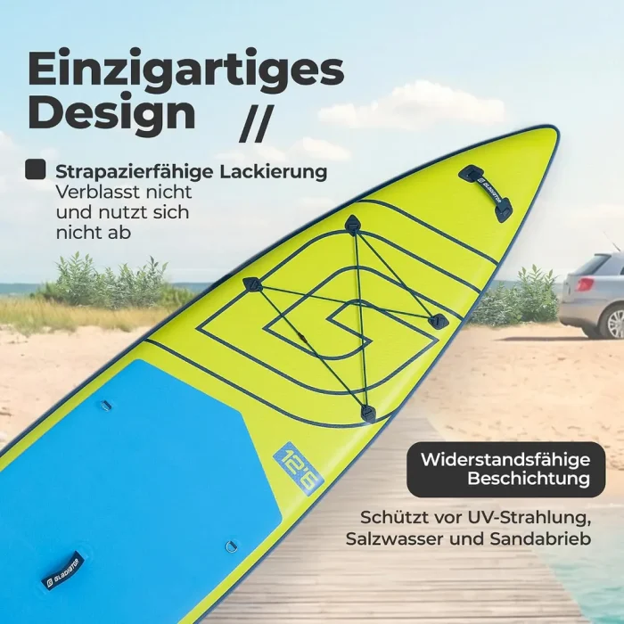 Gladiator One 11.4 Cruiser SUP Board Set 2026 (345x81x15cm) | lime – Bild 5