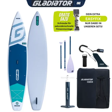 Gladiator One 12.6T Touring SUP Board Set 2026 (380x81x15cm)