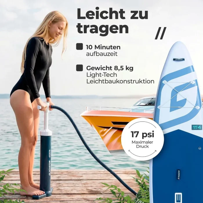 Gladiator One 12.6T Touring SUP Board Set 2026 (380x81x15cm) – Bild 4