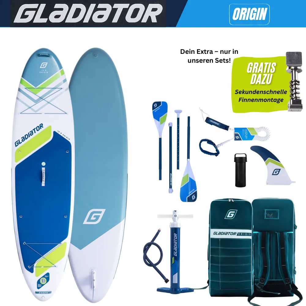 gladiator-origin-10_6-allround-sup-board-aufblasbares-stand-up-paddle-board Gladiator SUP Origin 10.6 Allround 2026 (320x81x12cm) – Bild 1