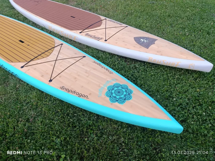BruSurf Snapdragon 12.6 x 29 Bambus Hardboard SUP (380x74cm) – Bild 3