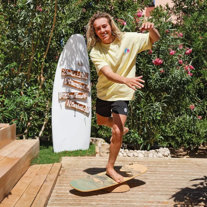 F2 Set Balance Board Pill 86x30cm + Halbkugel und Korkrolle – Bild 3