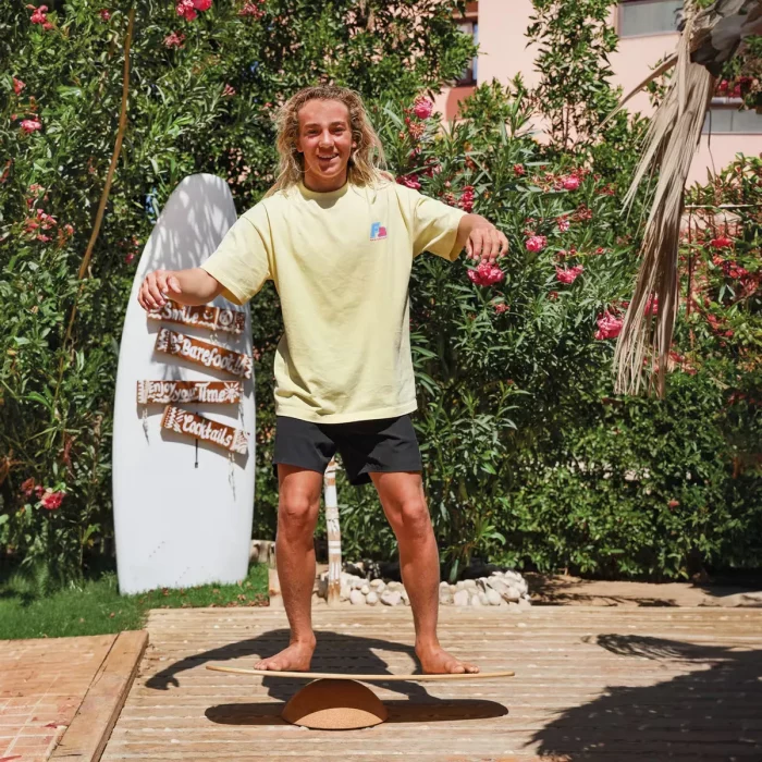 F2 Set Balance Board Pill 86x30cm + Halbkugel und Korkrolle – Bild 2