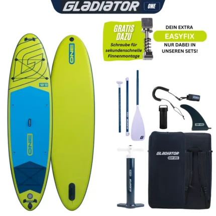 Gladiator One 10.8 Allround SUP Board Set 2026 (325x86x15cm) Lime