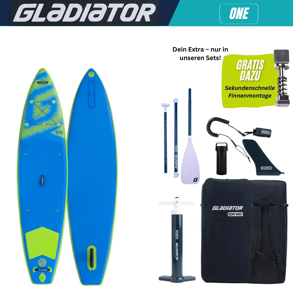 gladiator-one-kids-9_6-sup-board-set Gladiator One Kids 9'6" SUP Set 2026 – Ultraleichtes Kinder SUP (292x71x12cm) – Bild 1