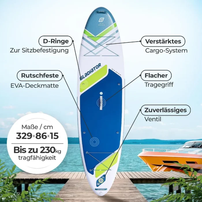 Gladiator Origin 10.8 Allround SUP 2026 (328x86x15cm) – Bild 7