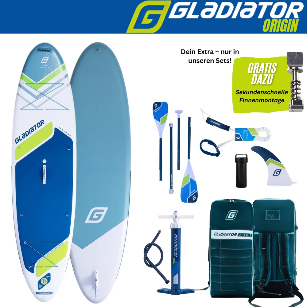 gladiator-origin-10_8-allround-sup-board-aufblasbares-stand-up-paddle-board Gladiator SUP Origin 10.8 (328x86x15cm) | Allround | 2026 – Bild 1