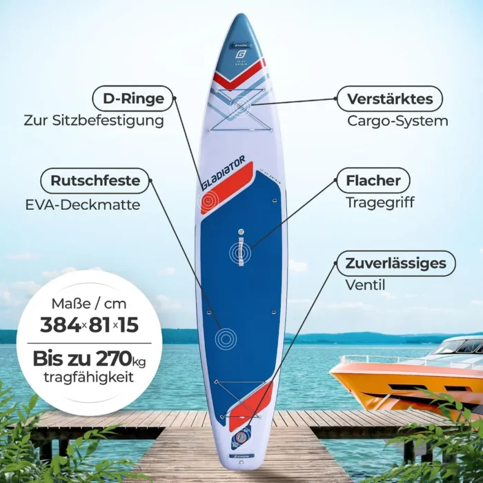 Gladiator Origin 12.6T Touring SUP 2026 (380x81x15cm) – Bild 5
