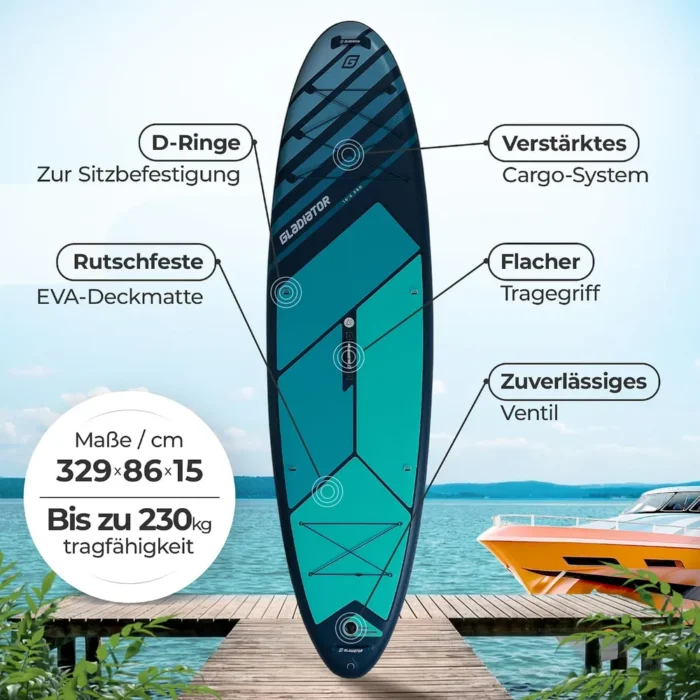 Gladiator Pro 10.8 Allround SUP 2026 [329x86x15cm] – Bild 5