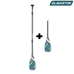 Gladiator Pro Vollcarbon SUP Kajakpaddel | 650g | 4-teilig