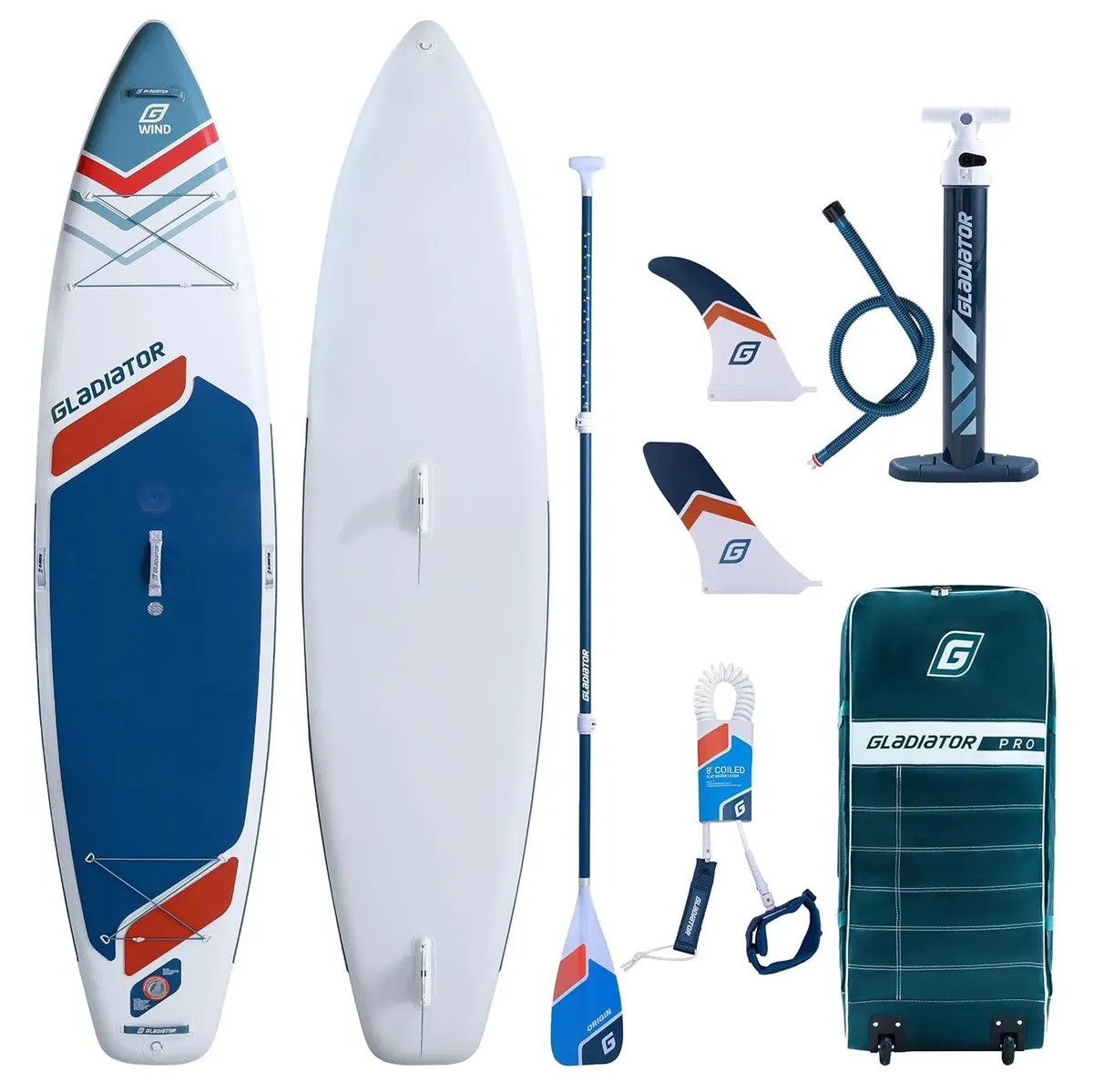 gladiator-pro-11_6-windsurf-sup-board-set Gladiator Pro WindSUP 11.6 Cruiser 2026 (350x86x15cm) – Bild 1