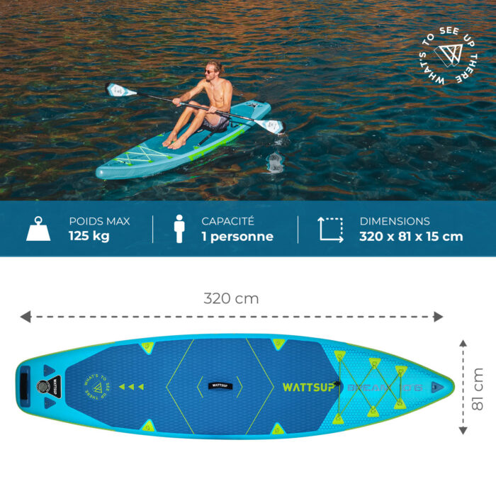 WattSUP Bream 10.6 SUP Board Set 2026 [320x81x15cm] – Bild 3