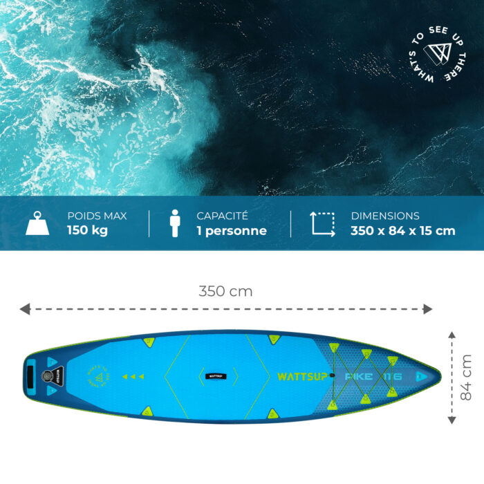 WattSUP Pike 11.6 SUP Board Set 2026 [350x84x15cm] – Bild 2