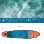 WattSUP F11 11.0  SUP Board Set [335x81x15cm] Komplettset – Bild 3